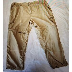 Red Head Men's 2XL(TALL) Cargo Convertible Pants TG/EG Quick-Dry Nylon Tan